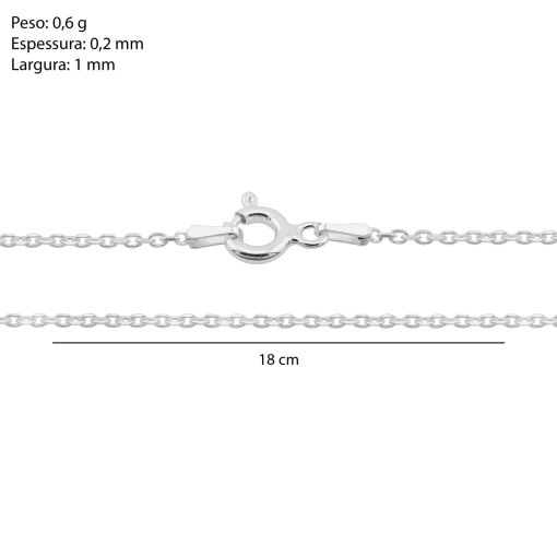 Pulseira Prata 18cm