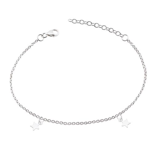 Pulseira Prata Duas Estrelas