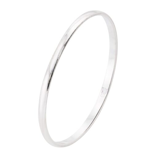 Aliança Prata Meia-Cana 1mm