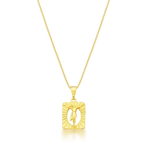 Gargantilha Feminina Placa Cristo