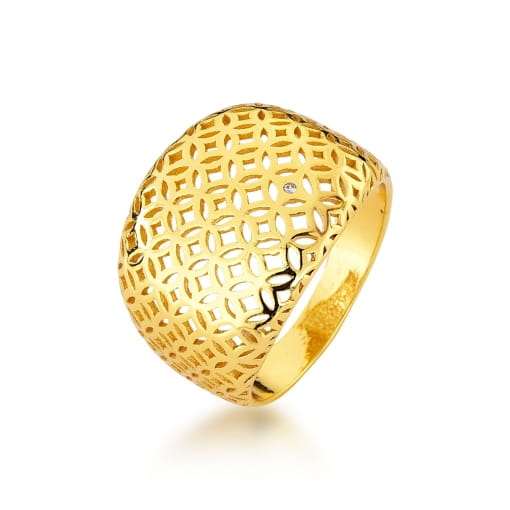 Anel Ornamental Vazado 1 Zircônia