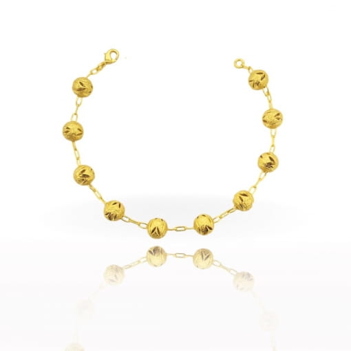 Pulseira Bolas Craqueladas 8 mm