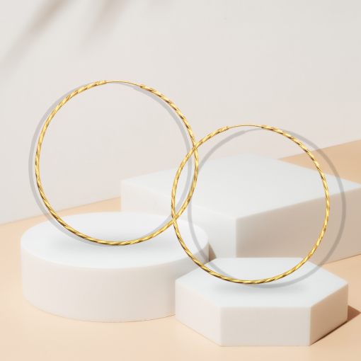 Argola Trançada Fechada 7,7 cm
