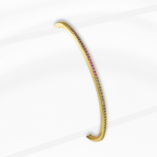 Bracelete Cravejada com Zircônias Colors