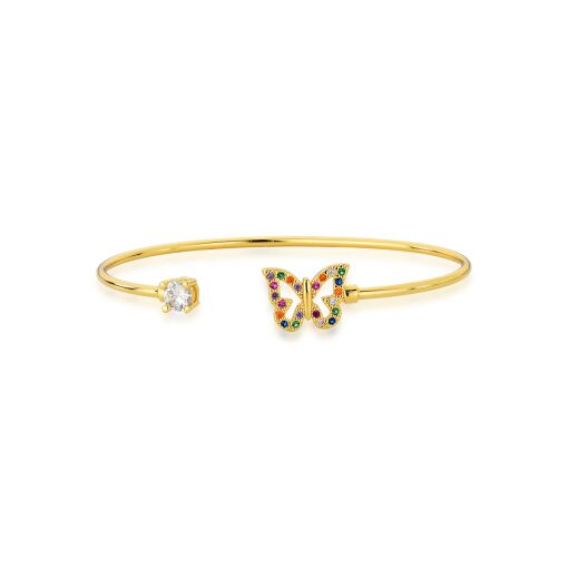 Bracelete Borboleta Cravejado com Zircônias Colors