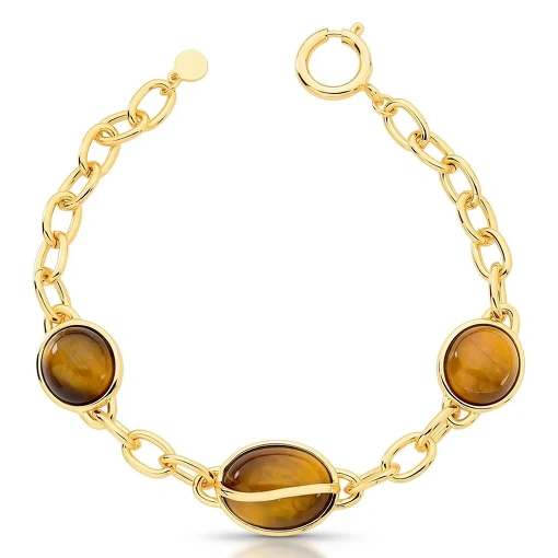 Pulseira Coração Olho de Tigre