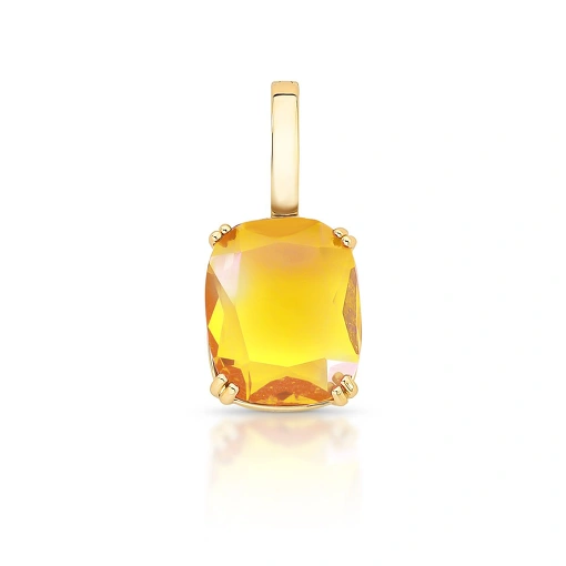 Pingente Cristal Retangular Fecho Click