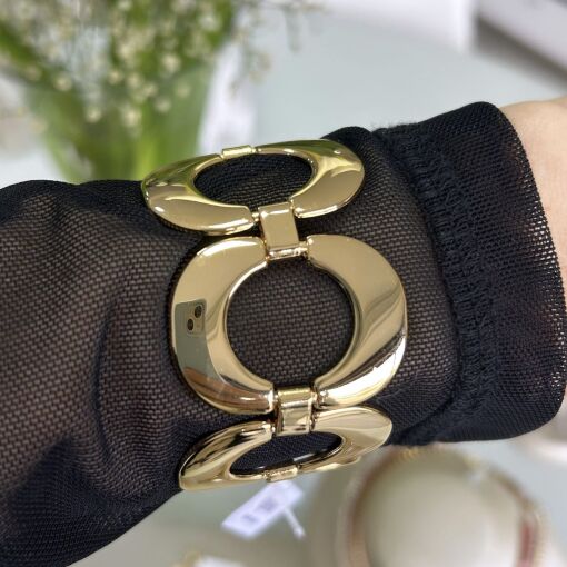 Pulseira Elos Lisos Banho de Ouro 18k
