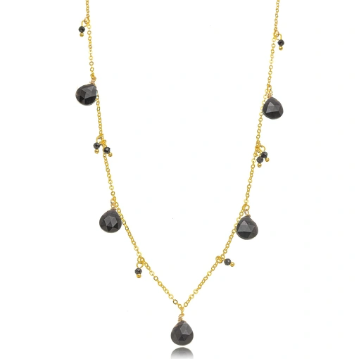 Choker Mini Pedra Natural e Banho de Ouro 18K