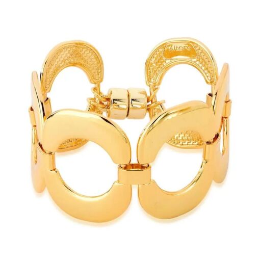 Pulseira Elos Lisos Banho de Ouro 18k