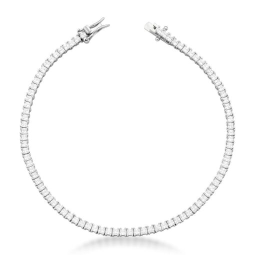 Pulseira Riviera de Prata com Zircônias Incolor