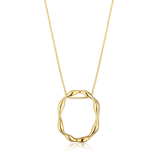 COLAR ONDULADO GLORY 45CM OURO 18K