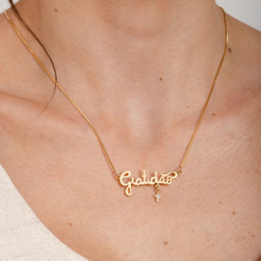 COLAR GRATIDÃO OURO 18K