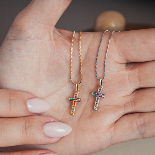 COLAR CRUCIFIXO COLORS