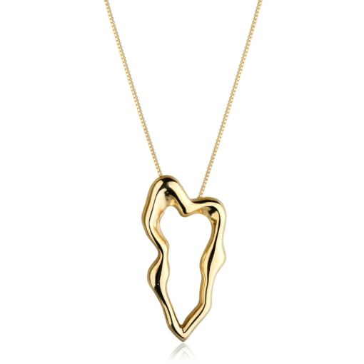 COLAR CORAÇÃO ORGÂNICO OURO 18K