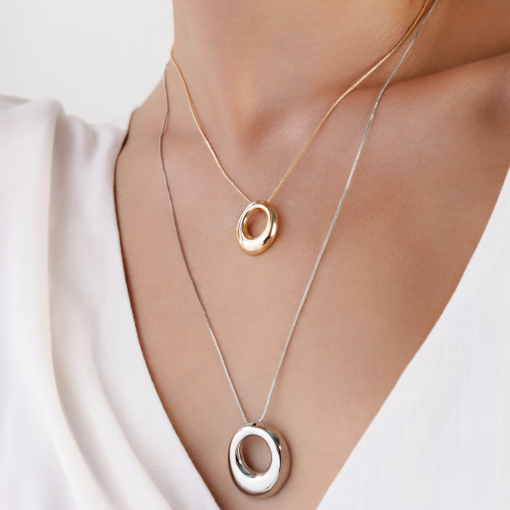 COLAR OVAL 60CM OURO 18K PUREZA