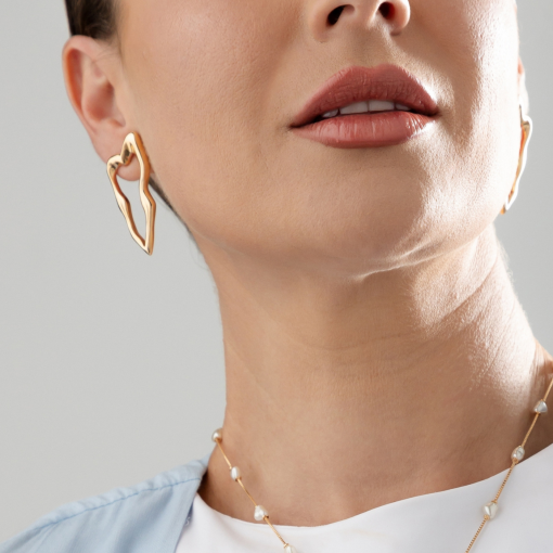 COLAR CORAÇÃO COM PÉROLAS OURO 18K