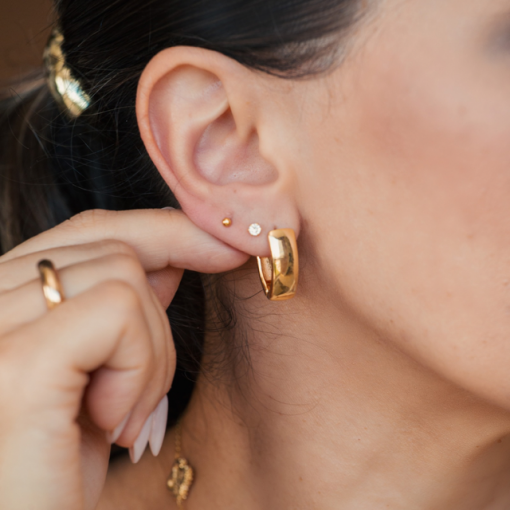ARGOLA LISA OURO 18K