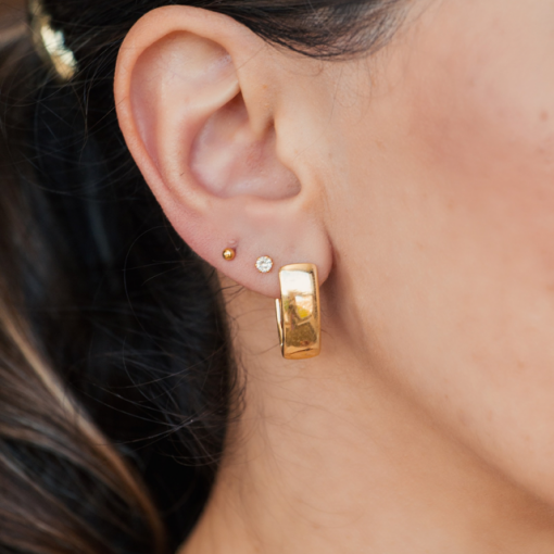 ARGOLA LISA OURO 18K