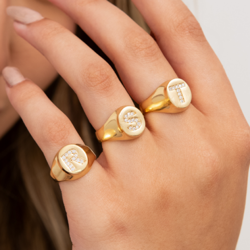ANEL INICIAL OURO 18K