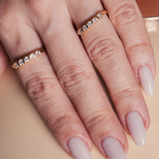 ANEL CRISTAL OURO 18K