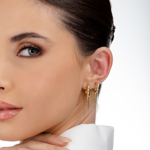ARGOLA SPIKE OURO 18K