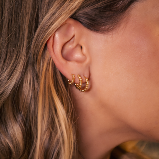 TRIO BOLINHAS OURO 18K