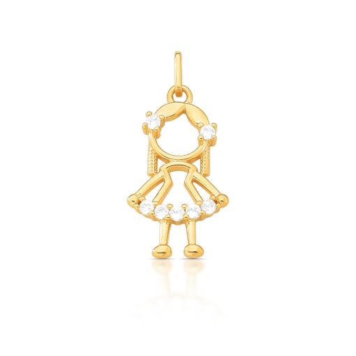 COLAR UMA MENINA ZIRCÔNIA E OURO