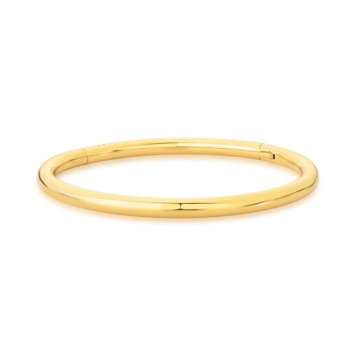BRACELETE LISO AÇO COM OURO