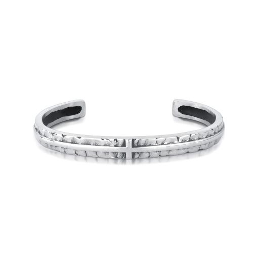 BRACELETE AÇO ABERTO TRABALHADO