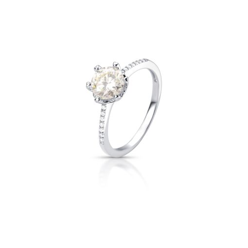 ANEL MOISSANITE SOLITARIO 6,5MM 1.0ct CRAV N 22
