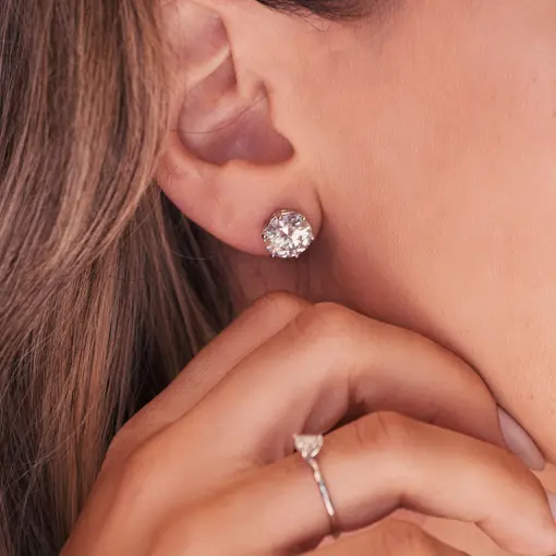 BRINCO MOISSANITE 10MM 6 GARRAS 4ct