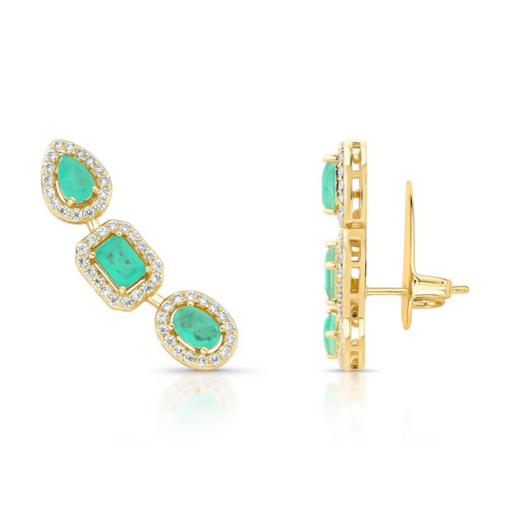 EAR CUFF TURMALINA FUSION OURO