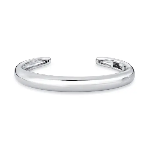 BRACELETE LISO ARTICULADO RODIO BRANCO