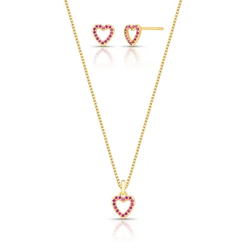 CONJUNTO CORAÇÃO ROSA