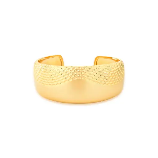 BRACELETE TRABALHADO ACETINADO OURO