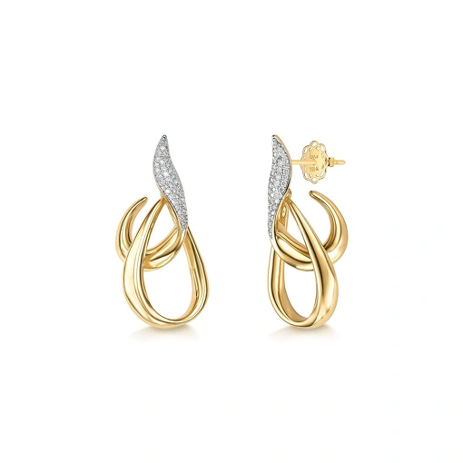 Brinco Gota de Brilho 18K