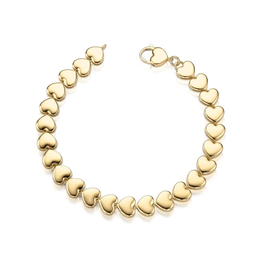 Pulseira corações de Ouro 18K