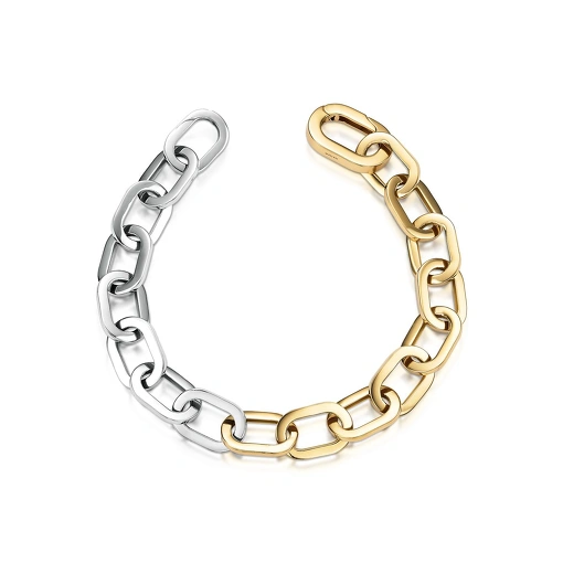 Pulseira de Elos Bicolor 18K