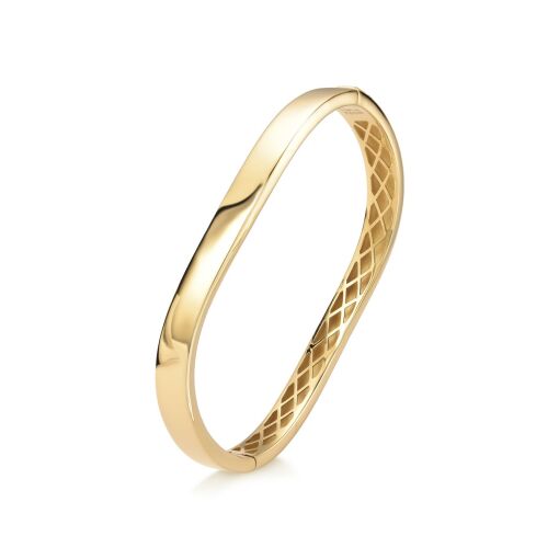 Pulseira Oval Minimalista em Ouro Amarelo 18K