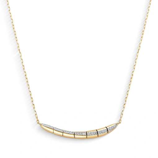 Colar Elo moderno em Ouro Amarelo 18K com Diamante