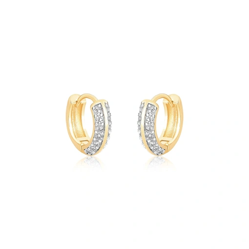 Argola com Detalhes - Banhado a ouro