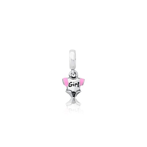 Berloque Prata 925 - Roupinha de Bebê, Girl