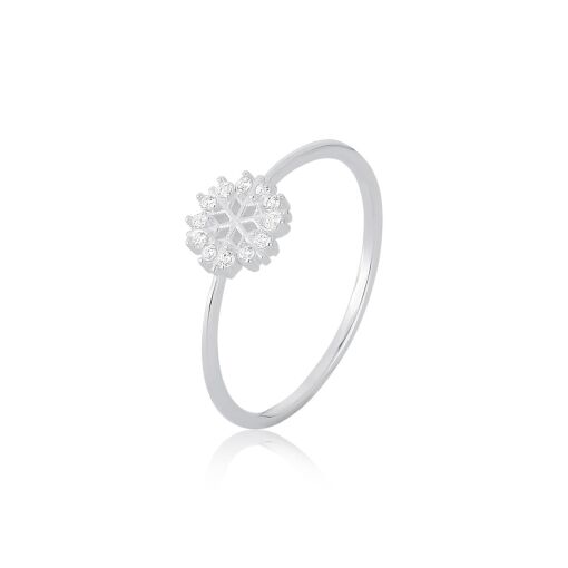 Anel Prata 925 - Floco de Neve