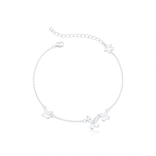 Pulseira Borboletas - Prata 925