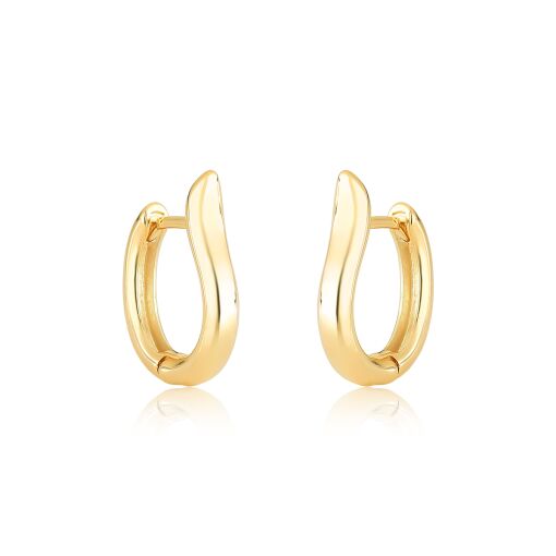 Argola Lisa Banhada a Ouro - Tam. M