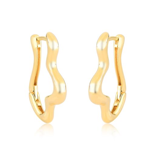 Argola Fluida Banhada a Ouro