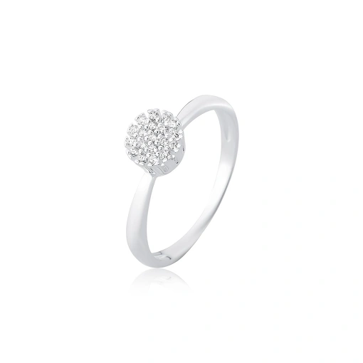 Anel Prata 925 - Oval Cravejado