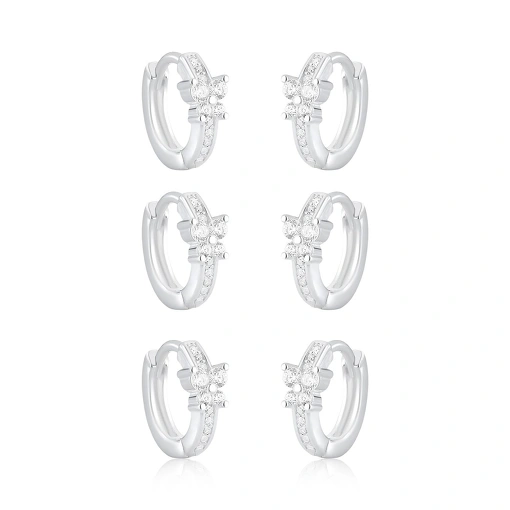 Trio Argola Prata 925