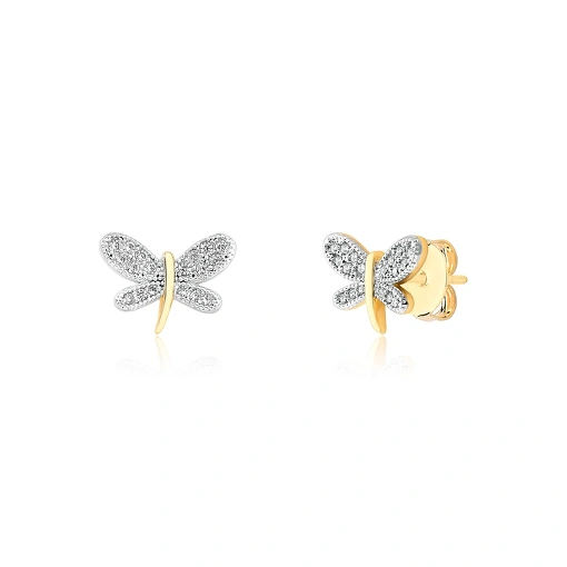 Brinco Libélula- Banhado a Ouro
